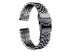 GGYTMQL STRAPE MONTRE MÉTAL STRAPE D'ACIER INOXNOYABLE 18 mm 20 mm 22 mm 23,0 mm 24 mm 26 mm Boucle à double serrure Boucle de remplacement bracelet noir, argent / 24 mm/argent