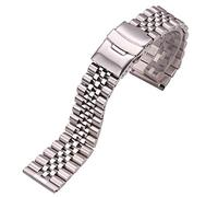 GGYTMQL STRAPE STRAP INACELD SEWERBANDS WORKS FEMMES MEN BRACELET 18 mm 20 mm 22 mm 24 mm Silver Straight Watch Band Watch Accessoires de montre Bracelet