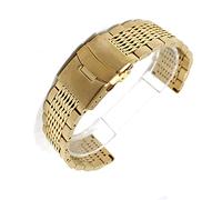 GGYTMQL Strape Strap MELAP MELAP Strap en EACUILLE INOXDUBLE 20 mm 22 mm 24 mm Remplacement des Accessoires de Bracelet/Or Rose / 20 mm