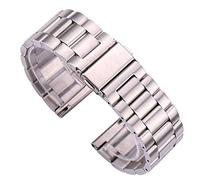 GGYTMQL STRAPE STRAP SECTIONNEUX ACIER INOXEUX Band 18 20 22 22 mm Lien solide Silver Watch Band Bandle Remplacement des accessoires de montre Bracelet