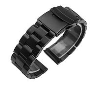 GGYTMQL STRAPE STRAPE ACTEUR INOXEUX 18 mm 20 mm 22 mm 24 mm Solid Metal Men's Double Pliage Clasp Accessory /23.0mm/Slver