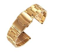 GGYTMQL STRAPE STRAPE ACTEUR INOXEUX 18 mm 20 mm 22 mm 24 mm Solid Metal Men's Double Pliage Clasp Accessory /23.0mm/Slver