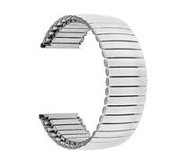 GGYTMQL STRAPE STRAPE ÉLASTIQUE ACIER INOXED BANDEAGNER 16 mm 18 mm 20 mm 22 mm 24 mm Band de montre de montre Bracelet en argent de sangle universelle 22 mm Bracelet en argent