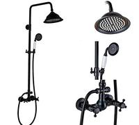 GGYTMQL Système de douche Bronze Bronze Fauce de douche Ensemble de précipitations 8 Cour à douche Bathroomse de salle de bain Boucheur mural Boucheur de douche froide chaude Kitsbronze A01, Bronze