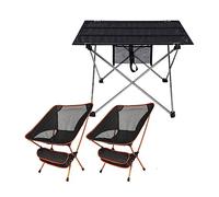 GGYTMQL Table à Manger Pliante Ultraliger en Aluminium Randonnée Tableaux de Pliage d'escalade Portable Tableau de Camping extérieur/Air Lit d'ordinateur de Fourrure Pliable (Couleur: 1PCS Table)