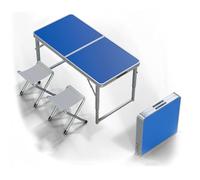 GGYTMQL Table de Camp Pliante et selles de 3/5, Table à Manger en Aluminium léger avec des Jambes de Hauteur réglables Airs Pliables Portables pour Une Utilisation extérieure intérieure