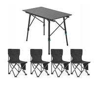 GGYTMQL Table de Camping Pliant et Ensemble d'air, Table de Pique-Nique Pliable Portable, Hauteur réglable, Pliage léger Pliant l'air de pêche à l'air, Facile à Transporter