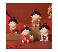 GGYTMQL Table Desktop Decor Feats Decorative Chinese Style Decorative, Creative Home Decor, Office Desktop, Mignon de guérison des Cadeaux Ornement (Couleur: D)