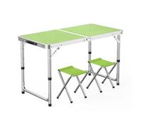 GGYTMQL Tableau de Pique-Nique de Camping Pliant Portable et tabourets aériens Ensemble de 3 Tableaux de Jardin réglables Pliables avec Tabouret de pelouse en Tissu Oxford pour Jardin extérieur
