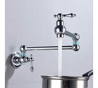 GGYTMQL Tapis pour la cuisine Pot remplissage mural Murlé à eau froide Tap multi-fonctions de la téléskitchen Robinet Éviers de cuisine Tap-chrome