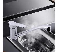 GGYTMQL Taps de cuisine Taps Chrome Friètement du robinet d'évier de cuisine Finaire Béquareur à eau froide et chaude Rotation du robinet de cuisine à 360 degrés