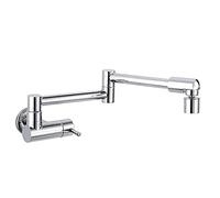 GGYTMQL Taps pour la cuisine de cuisine Mur mural, laiton à eau froide Tap à double mode télescopique, robinet de cuisine éviers de cuisine (chrome)