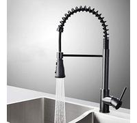 GGYTMQL Taps Taps à Ressort en Laiton Robinet de Robinet de Robinet Chaud et Froid 2 Modes de Rotation télescopique mélangeur de lavabo de Cuisine