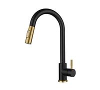 GGYTMQL Tirez Le capteur Gold Kitchen Faucet Touch Control Control Robinet Mixer pour Kitchen Touch Sensor Kitchen Mixer Tap (Matte Black3, Smart Touch)