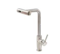 GGYTMQL Touchez Le Robinet de Cuisine Sensible avec capteur Black G3 / 8 3 Modes Modes Crane Crane FINISE Nickel Bracke