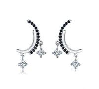 GGYTMQL Trendy 925 Bijoutes en Argent Sterling en Argent Noir