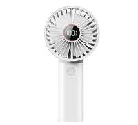 GGYTMQL USB Mini Ventilateur Portable 3600mAh Ventilateur de Cou Rechargeable Petit Affichage numérique Ventilateur de Table de Table sans Fil (Couleur: Or)