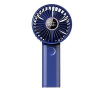GGYTMQL USB Mini Ventilateur Portable 3600mAh Ventilateur de Cou Rechargeable Petit Affichage numérique Ventilateur de Table de Table sans Fil (Couleur: Or)