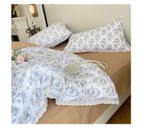 GGYTMQL V-Intage Countryside Floral Lace Ruffles Coup de Couvre-Couvercle de Couvercle avec draps de lit ou Feuille de literie pour Filles à draps ajusté, lit