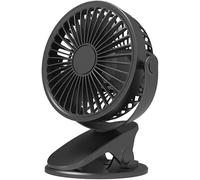 GGYTMQL Ventilateur de Clip USB Mini Ventilateur de Bureau Portable Ventilateur de Clip Silencieux Portable 360 ° Fans de Ventilateurs de Clip (Couleur: Noir)
