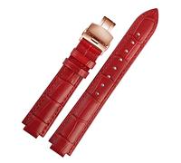 GGYTMQL Véritable Bande de Montre en Cuir pour Bracelet de Bracelet Ballon Bleu Men de Bracelet en Cuir Convexe féminin 14 * 8 mm 18 * 11 mm 20 * 12 mm Bracelet de Mode