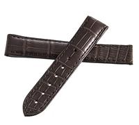 GGYTMQL Véritable bracelet de bande de montre en cuir marron Omega 17 mm 98000134 GAC