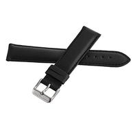 GGYTMQL Véritable sangle de bande de montre en cuir noir de Hamilton avec boucle argentée 20 mm