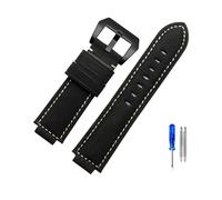 GGYTMQL Véritable sangle de montre en cuir compatible avec Timex Watch T2N721 T2N720 739 TW2T6300 Band 24 * 16 mm Watch Band avec vis et outils