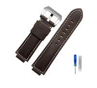 GGYTMQL Véritable sangle de montre en cuir compatible avec Timex Watch T2N721 T2N720 739 TW2T6300 Band 24 * 16 mm Watch Band avec vis et outils