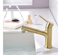 GGYTMQL Watercountertop Cuisine robinet cuivre robinet de traction de cuivre et lavabo à froid au-dessus du comptoir du bassin Robinet d'eau sur la tête de lavage (DF)