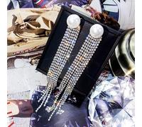 GGYTMQL Zircon incrusté -Color Coeur Long Pavage de Boucles d'oreilles à Glands Bijoux pour Les Femmes Cadeaux d'anniversaire
