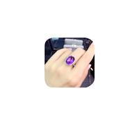 GGYTMQL Zircone cubique Purple Diamond Moisanite Moisanite Anneaux amour