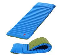 GGZONE Matelas pneumatique Auto-gonflant Élargir Le Coussin de Couchage Épissage Lit Gonflable Tapis de Pique-Nique de Plage Tente de Camping Coussin d'air (Couleur : Noir avec Gris) (Bleu avec Vert)