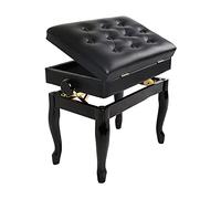 GGZONE Tabouret de Piano Banc de Piano de Luxe avec Compartiment de Rangement Siège Solo avec Coussin étanche Construction en Bois Dur Massif, Jambe incurvée Beautiful Scenery