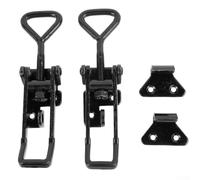 GH-4003 Lot de 2 colliers de serrage réglables à bascule d'une capacité de charge de 599,6 kg en acier zingué pour portes, armoires, boîtes à outils, fixations automobiles GH-4003