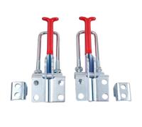 GH-431 Lot de 2 loquets de déverrouillage pour pinces à bascule Capacité 318 kg Support latéral en métal avec poignée rouge pour soudage Jigging réparation tôle