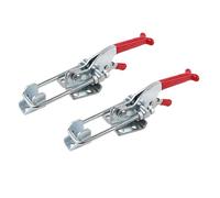 GH-431 Lot de 2 tendeurs à levier de genou en métal autobloquant Fermeture rapide Grand loquet de serrage réglable 350 kg Fermeture à levier pour armoire, porte, caisse, valise