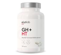 GH + HT | Booste Naturellement la Production d’Hormone de Croissance | Arginine, Gaba, Ornithine & Melisse | Construction Musculaire et Qualité du Sommeil | Vitamine B6 | 120 Gélules Vegan | Eiyolab