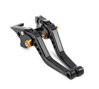 GHAEKEBC Leviers Frein Et Embrayage pour Moto pour Triumph 765 pour Street Triple R 2017 2018 2019 Frein Moto Frein Réglable Embrayage Levier Poignée(Black Golden)