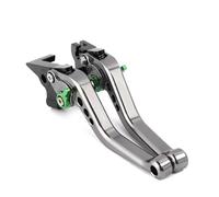GHAEKEBC Leviers Frein Et Embrayage pour Moto pour Triumph 765 pour Street Triple R 2017 2018 2019 Frein Moto Frein Réglable Embrayage Levier Poignée(Vert Titane)