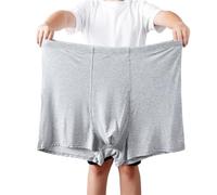 GHAKKE Boxer Taille Haute pour Hommes Slip Ample Et Confortable sous-vêtements D'âge Moyen Et Âgés Culotte Douce en Coton Modal (Color : Light Gray, Size : 13XL)