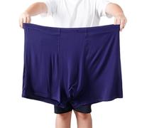 GHAKKE Boxer Taille Haute pour Hommes Slip Ample Et Confortable sous-vêtements D'âge Moyen Et Âgés Culotte Douce en Coton Modal (Color : Dark Blue, Size : 7XL)