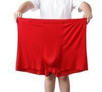 GHAKKE Boxer Taille Haute pour Hommes Slip Ample Et Confortable sous-vêtements D'âge Moyen Et Âgés Culotte Douce en Coton Modal (Color : Rouge, Size : 7XL)