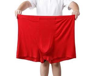 GHAKKE Boxer Taille Haute pour Hommes Slip Ample Et Confortable sous-vêtements D'âge Moyen Et Âgés Culotte Douce en Coton Modal (Color : Rouge, Size : 7XL)