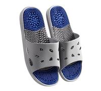 GHAKKE Chaussons De Massage Chaussures De Douche Antidérapantes À Bout Ouvert Hommes Et Femmes Sandales D'acupuncture Et De Réflexologie Chaussons D'acupression pour Fasciite Plantaire(Gray,44/45 EU)