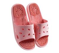 GHAKKE Chaussons De Massage Chaussures De Douche Antidérapantes À Bout Ouvert Hommes Et Femmes Sandales D'acupuncture Et De Réflexologie Chaussons D'acupression pour Fasciite Plantaire(Pink,38/39 EU)
