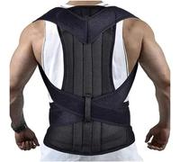 GHAKKE Grandes Tailles XS-5XL Correcteur De Posture Ajustable Ceinture Lombaire Soutien Épaules Nuque Et Clavicules Ceinture De Décompression Lombaire Correcteur De Colonne Vertébrale(Black,5XL)