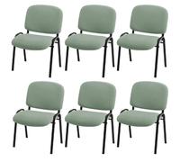 GHAKKE Housses De Chaises De Bureau Élastiques en Jacquard pour Visiteurs Ensemble De Deux Housses De Chaises De Salle À Manger Protection Extensible pour Tabourets De Cuisine(Green,6PCS)