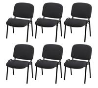 GHAKKE Housses De Chaises De Bureau Élastiques en Jacquard pour Visiteurs Ensemble De Deux Housses De Chaises De Salle À Manger Protection Extensible pour Tabourets De Cuisine(Black,6PCS)