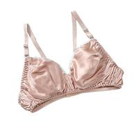 GHAKKE Soutien-Gorge 100% Soie De Mûrier, Soutien-Gorge Triangle Ultra-Fin D'été, Soutien-Gorge Sexy en Satin Double Face, Bras sans Fil Confortable Au Quotidien(11,42/95)